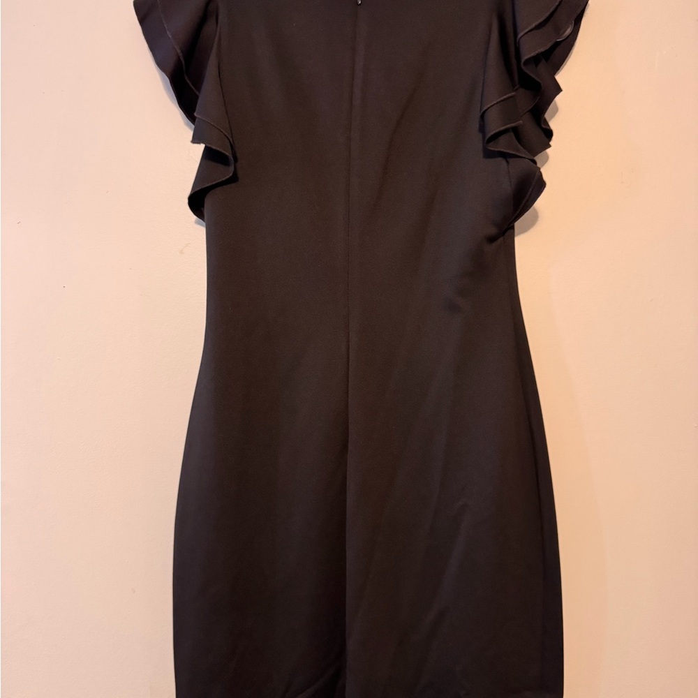 Tommy Hilfiger Black Mini Dress with Ruffle Sleeves